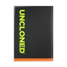 Load image into Gallery viewer, "I'm Living My UnCloned® Life with Dabbing Unicorn"  8.5in x 11in Hardcover Notebook with Puffy Covers