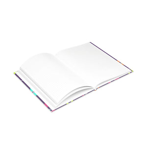 Un Purple Pattern 8.5in x 11in Hardcover Notebook with Puffy Covers