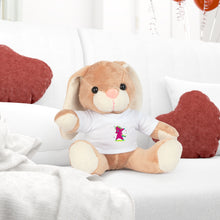 Load image into Gallery viewer, UnCloned® Bunny Plush Toy with &quot;Think UnCloned®&quot; T-Shirt