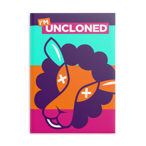"I'm UnCloned" 8.5in x 11in Hardcover Notebook with Puffy Covers