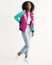 Load image into Gallery viewer, UnCloned® Vertical Rainbow Jacket Women&#39;s Bomber Jacket