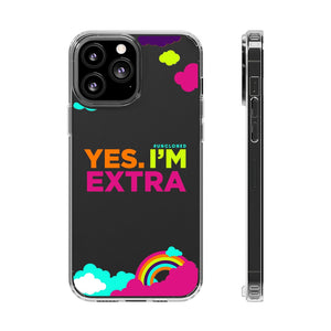 "Yes. I'm Extra" UnCloned® Clear Phone Case (iPhone)
