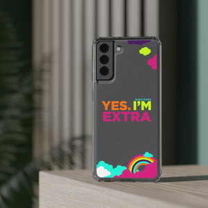 "Yes. I'm Extra" UnCloned® Clear Phone Case (Android)