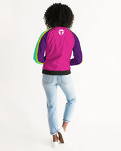 Load image into Gallery viewer, UnCloned® Vertical Rainbow Jacket Women&#39;s Bomber Jacket