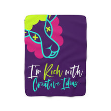 Load image into Gallery viewer, I&#39;m Rich with Creative Ideas Sherpa Fleece Blanket