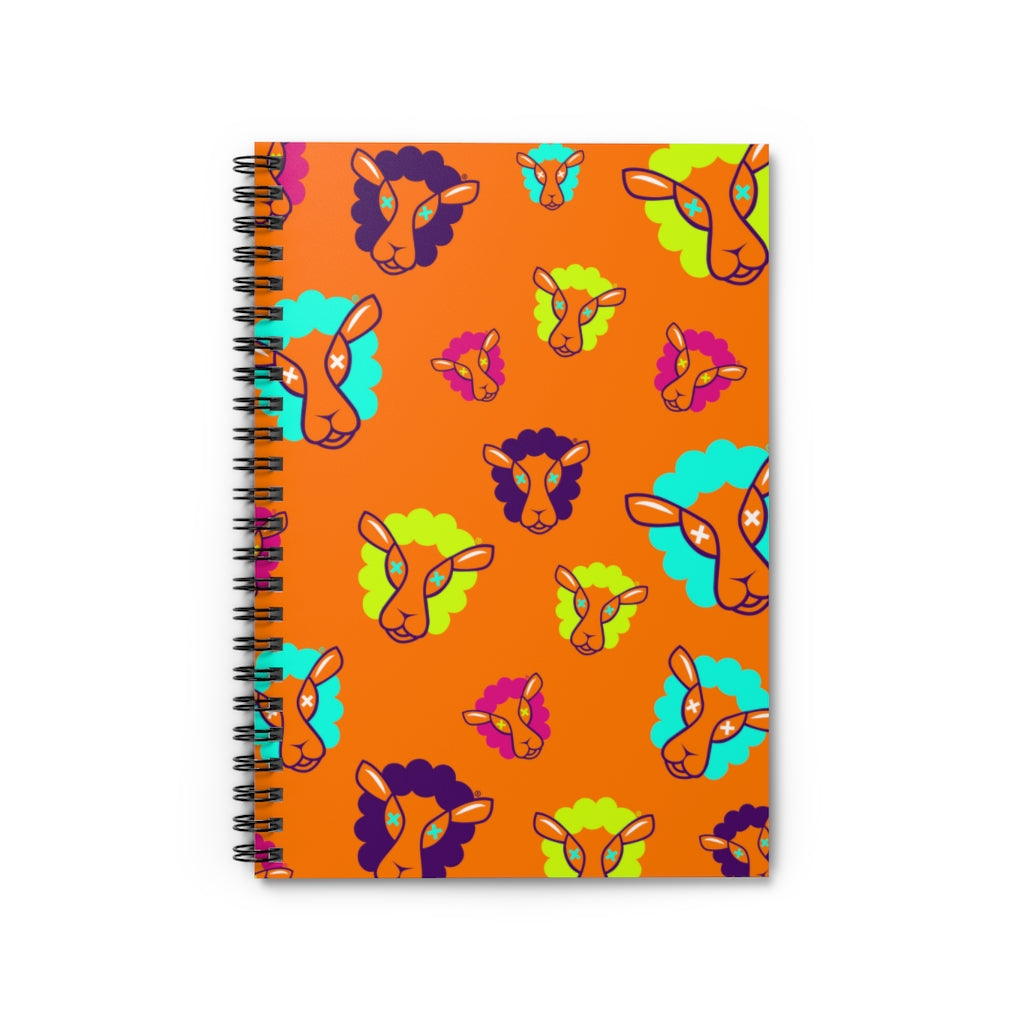 UnCloned® Orange Un Pattern Spiral Notebook - Ruled Line