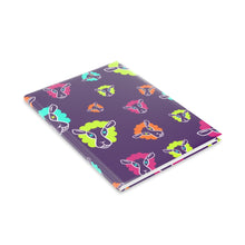 Load image into Gallery viewer, Un Purple Pattern 8.5in x 11in Hardcover Notebook with Puffy Covers