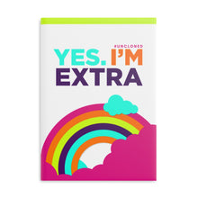 Load image into Gallery viewer, &quot;Yes. I&#39;m Extra Rainbow&quot;  8.5in x 11in Hardcover Notebook with Puffy Covers