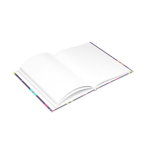 Un Purple Pattern 8.5in x 11in Hardcover Notebook with Puffy Covers