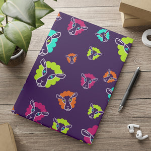 Un Purple Pattern 8.5in x 11in Hardcover Notebook with Puffy Covers