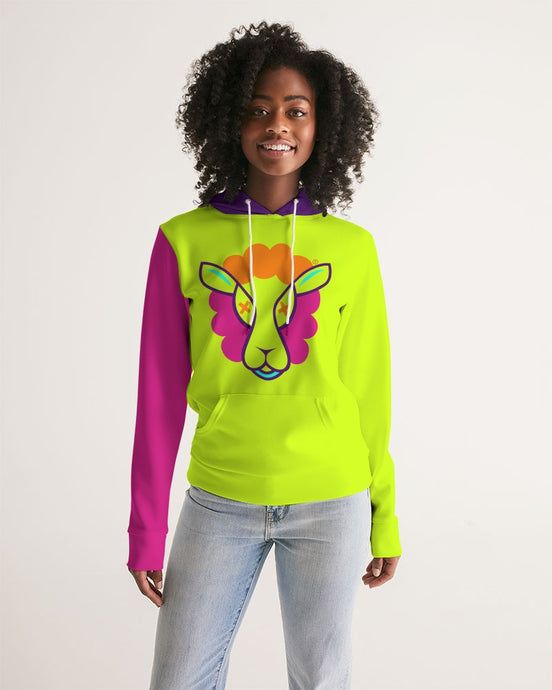 UnCloned® Lime with Color Un on the Front Women's Hoodie