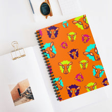 Load image into Gallery viewer, UnCloned® Orange Un Pattern Spiral Notebook - Ruled Line