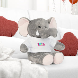 UnCloned® Elephant Plush Toy with "Think UnCloned®" T-Shirt